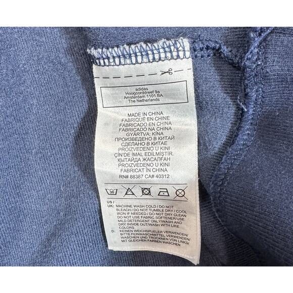 Adidas Originals Trefoil Velour Sweatshirt Blue Women’s 1x - Picture 8 of 8